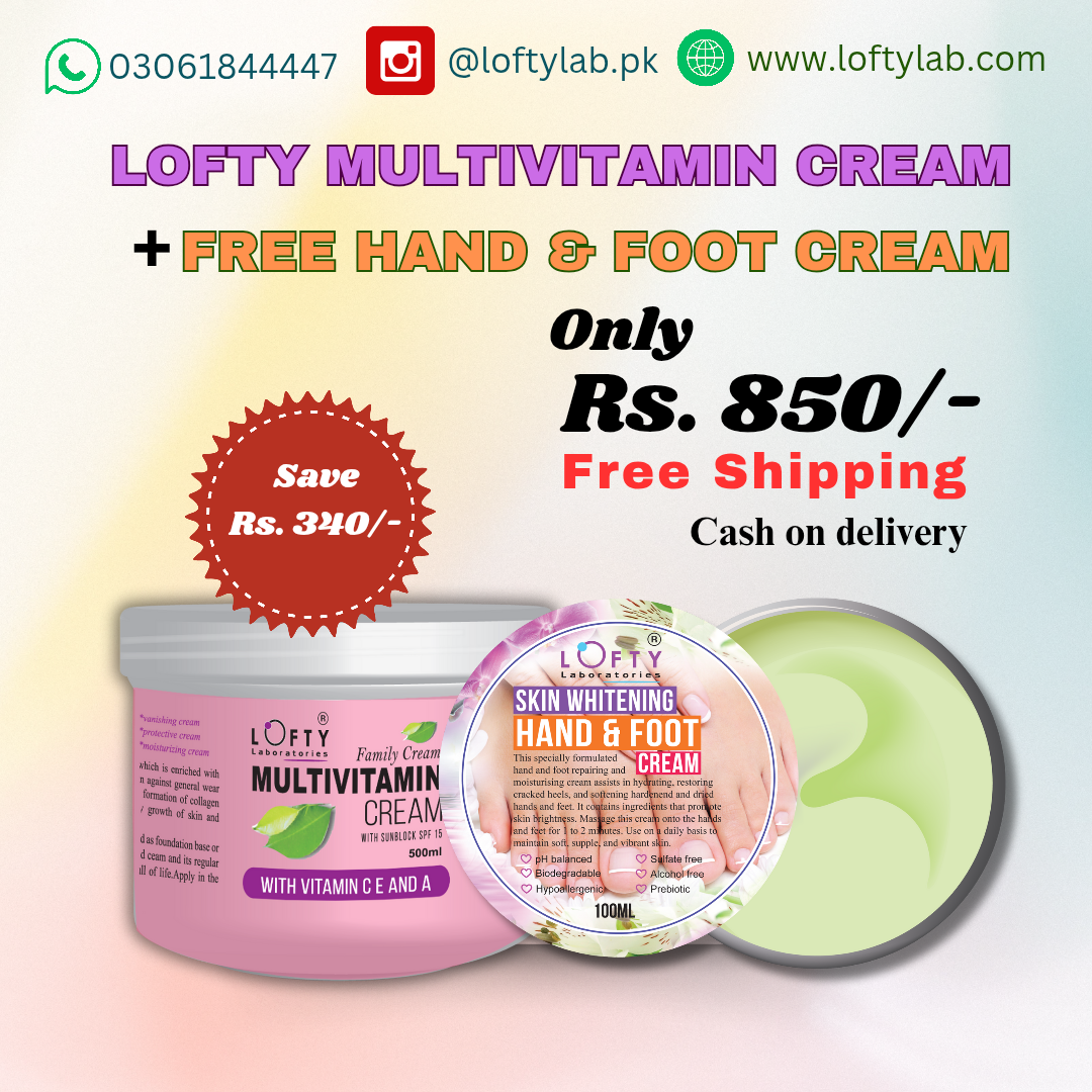 Lofty Multivitamin Cream 500ml + Hand & Foot Cream 100ml